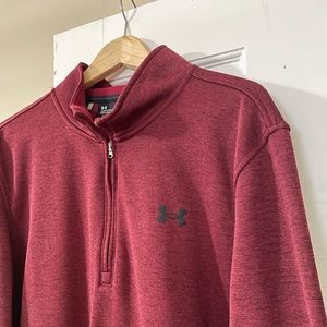 Under Armour Maroon Half Zip Fleece Jacket